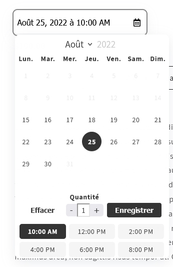 Le calendrier de réservation d'IzyRent